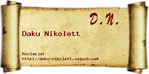 Daku Nikolett névjegykártya