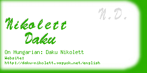 nikolett daku business card